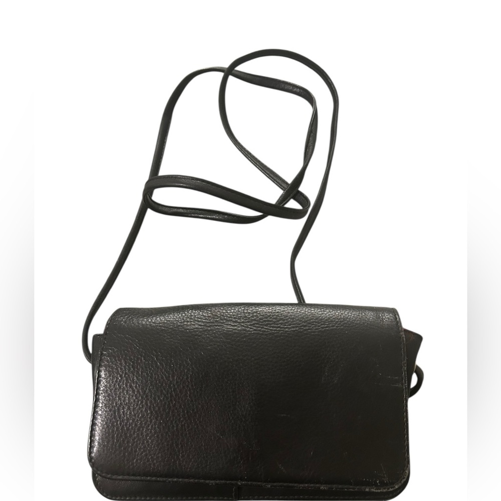 Black Leather Crossbody Bag